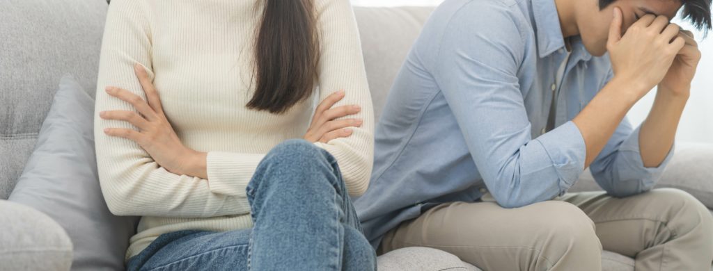 couple having relationship issues due to addiction