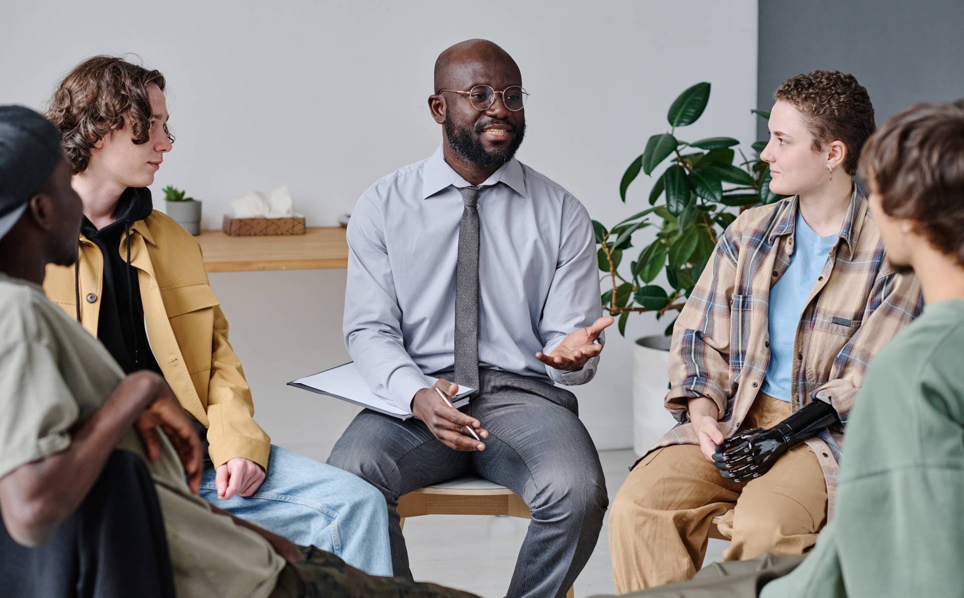 Group sharing personal stories about a dysregulated nervous system.