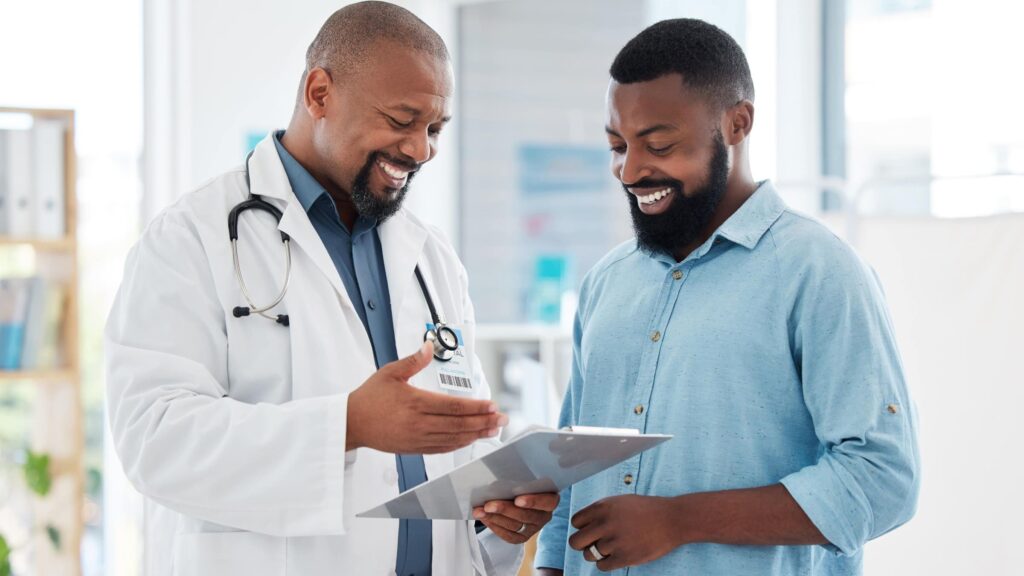 Man using insurance to pay for rehab.