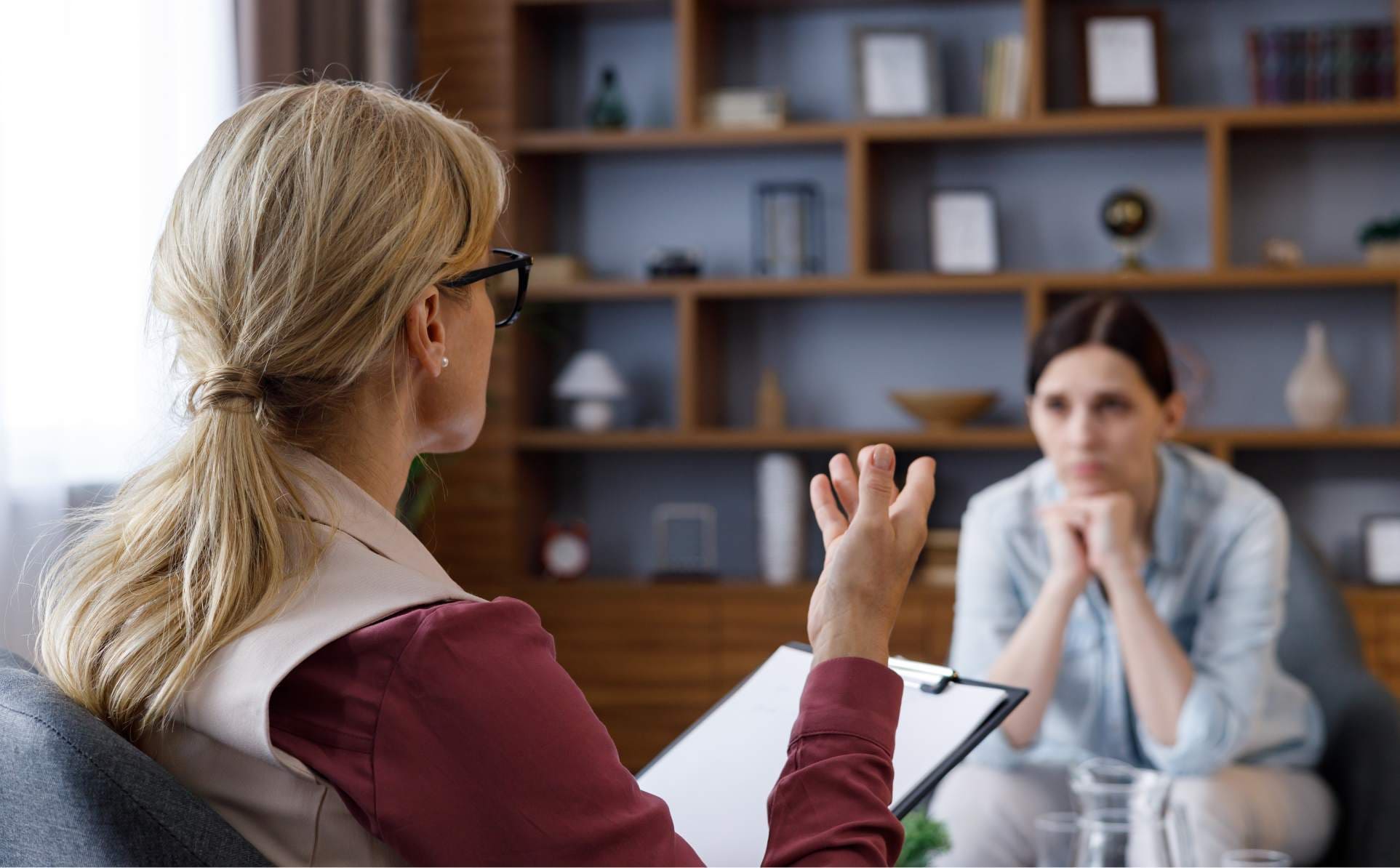 One-on-one therapy at our rehab near Alcoa, TN.